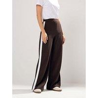 Long Tall Sally Tall Side Stripe Trousers 34 - Brown