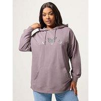 Yours Curve Celestial Hoodie - Purple