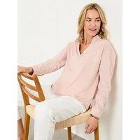 Fatface Paige Woven Jersey - Mid Pink