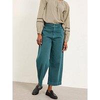 Fatface Hove Crop Trousers - Teal Blue