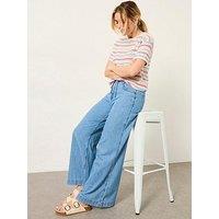 Fatface Amberley Wide Leg Jean - Denim Blue