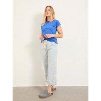 Fatface Lola Cropped Floral Pyjama Pants - Blue
