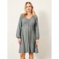 Fatface Em Ditsy Regular Jersey Dress - Blue