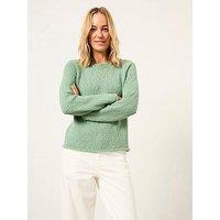 Fatface Sophia Knitted Slub Jumper - Green
