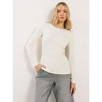 Long Tall Sally Tall Rib Button T-Shirt