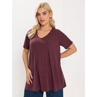 Yours Curve V Neck Rib Swing Top