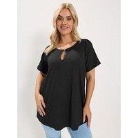 Yours Curve Formal Button Top