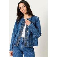 Fatface Maeve Denim Jacket - Blue