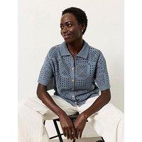 Fatface Astrid Crochet Shirt - Blue