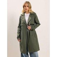 Pixiegirl Petite Trench Coat - Green