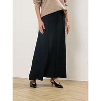 Long Tall Sally Seamed Maxi Flare Skirt - Black
