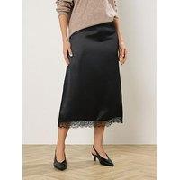 Long Tall Sally Tall Midaxi Lace Skirt - Black