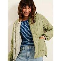 Fatface Raya Quilted Jacket - Sage Green