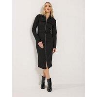 Long Tall Sally Tall Denim Zip Through Midi Dress