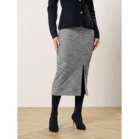 Long Tall Sally Boucle Pencil Midi Skirt - Black