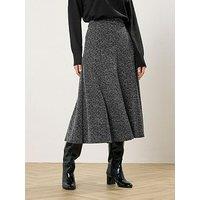 Long Tall Sally Boucle Aline Midaxi Skirt - Black