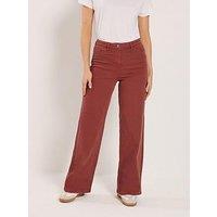 Long Tall Sally Wide Leg Jean 36" - Brown