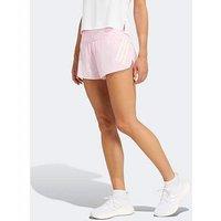 Adidas Womens Running Adi365 Iconic 4 Inch Stripes Shorts - Pink