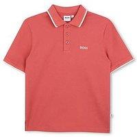 Boss Boys Short Sleeve Polo Shirt - Red