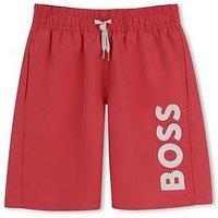 Boss Boys Logo Swim Shorts - Red