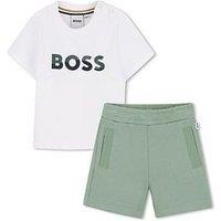 Boss Baby Boys Logo T-Shirt And Short Set - Green