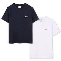 Boss Boys 2 Pack Short Sleeve T-Shirts - Navy/White