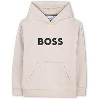 Boss Boys Logo Hoodie - Ivory