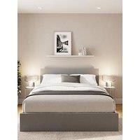 Gfw Odessa Velvet End Lift Up Storage Ottoman Bed With Mattress Options (Buy & Save!) - Bedframe + Standard Mattress
