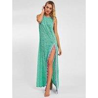 Pitusa Tassel Slit Beach Dress- Mint