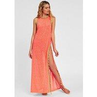 Pitusa Tassel Slit Beach Dress - Watermelon