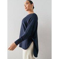 The Very Collection Curve Classic Comfort Dipped Hem Longline Jumper