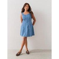 The Very Collection Curve Denim Mini Dress - Mid Wash