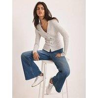 Mint Velvet Twist Knit Top - Grey