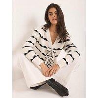 Mint Velvet Cream Bow Detail Cardigan - White