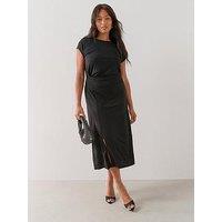 The Very Collection Curve Draped Jersey Dress - Black