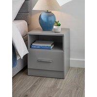 The Very Collection Panama 1 Drawer Bedside Cabinet - Grey