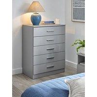 The Very Collection Panama 5 Drawer Chest - Grey