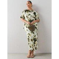 The Very Collection Curve Knot Detail Printed Midi Dress - Print