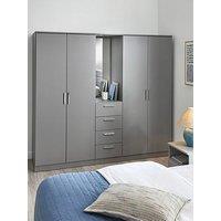 The Very Collection Panama 4 Door 4 Drawer Combi Fitment W/Mirror