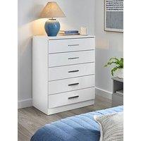 The Very Collection Panama 5 Drawer Chest - White
