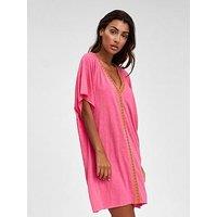 Pitusa Pima Mini Abaya Beach Dress - Pink