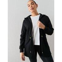 The Very Collection Curve Essential Zip Through Hoodie - Black