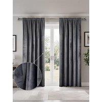 The Very Collection Dusk Velvet Blackout 90X90'' Pencil Pleat