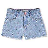 Billieblush Girls Jewel Denim Shorts - Blue