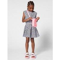 Billieblush Girls Gingham Dress - White/Black