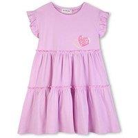 Billieblush Girls Tiered Jersey Dress - Purple