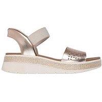 Skechers Bobs Sun Ray Wedge Sandals - Gold