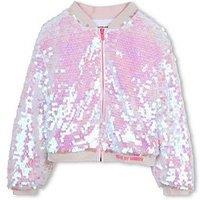 Billieblush Girls Sequin Jacket - White