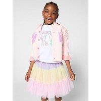 Billieblush Girls Mesh Tiered Skirt