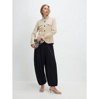 River Island Bubble Hem Balloon Trousers - Black